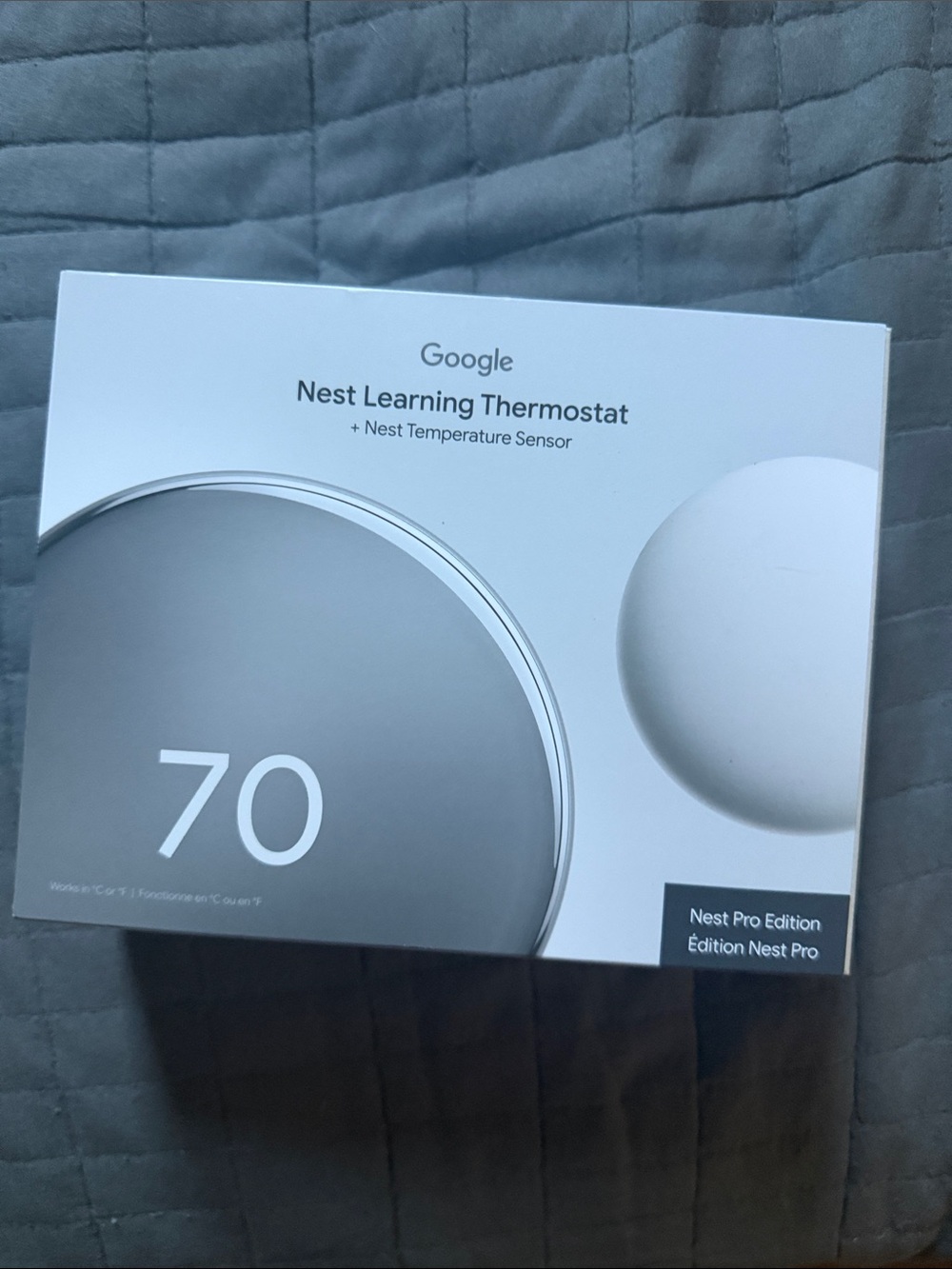 Google Nest Learning Thermostat (4th gen) w/ Temperature Sensor (2nd gen) Silver